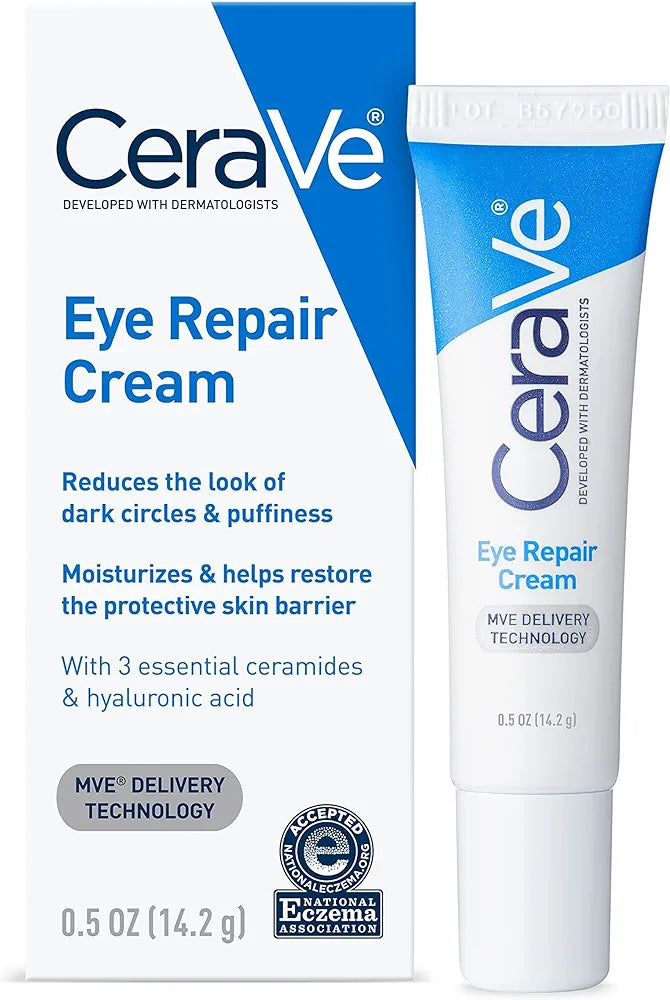 CeraVe Eye Repair Cream | Under Eye Cream for Dark Circles and Puffiness | Suitable for Delicate Skin Under Eye Area.