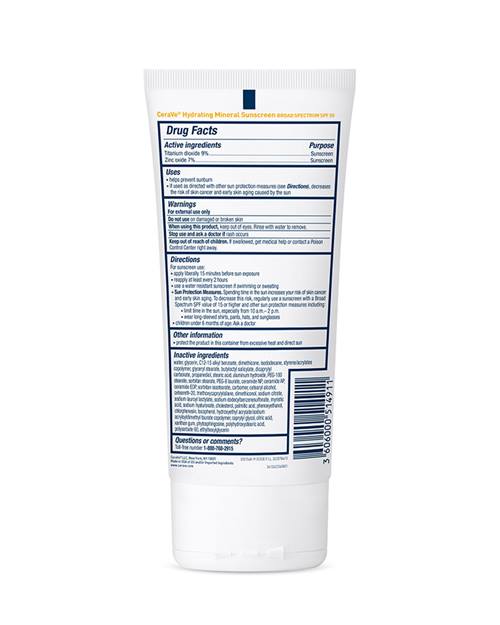 CeraVe Hydrating Mineral sunscreen spf 50